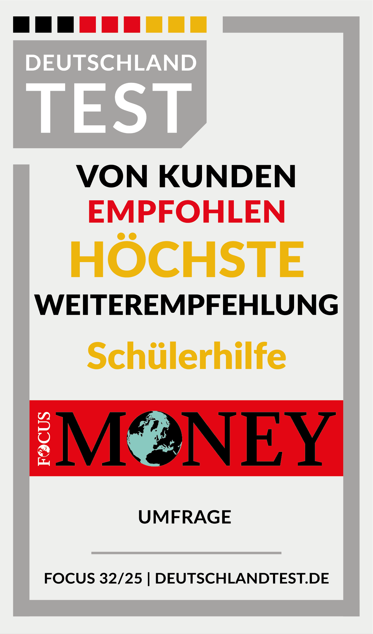 Siegel: Höchste Weiterempfehlung